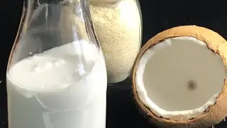 Surprise way to open a coconut to make coconut milk