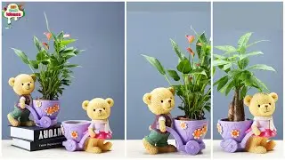 Best out of waste | Teddy bear planter idea | #teddy diy | Arush diy craft ideas