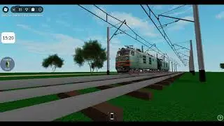 Встреча ВЛ80К-737 резвером и ВЛ80К-172 со грузовым поездом в Roblox