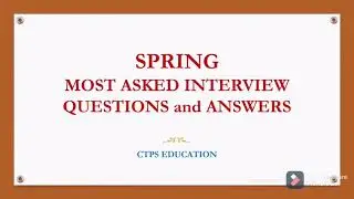 Spring interview questions and answers | Spring mvc interview questions | Spring basic concepts