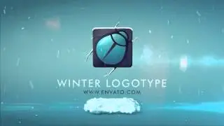 After Effects project - Winter Snow Particles Logo Reveal 2