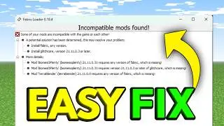 How to Fix Incompatible Mods Found Error on Fabric Minecraft
