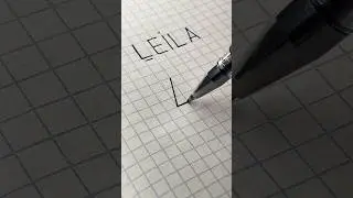 Leila - i’m writing the monogram. Follow and say your name #tiktok #logo #pen