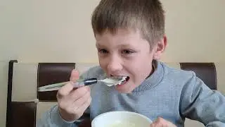 Как мы с внуком приготовили манную кашу !!!
