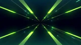 Futuristic Green Tunnel Background Video | Free Version Footage