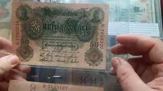ОБЗОР 🔴 КОЛЛЕКЦИЯ РЕДКИХ БАНКНОТ 🔴 20-50-100-1000 МАРОК 🔴 ГЕРМАНСКАЯ ИМПЕРИЯ 🔴 1903-1910
