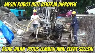 MESIN Crawler Rock Drill Furukawa Beroperasi di Proyek Pemulihan Lembah Anai