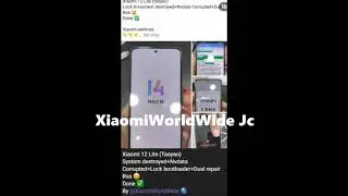Xiaomi 12 Lite(Taoyao)LOCK BOOTLOADER Dual repair Rsa System destroyed nvdata corrupted FIX/SOLVED✅✅