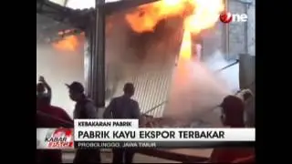 Kebakaran Pabrik Kayu di Probolinggo