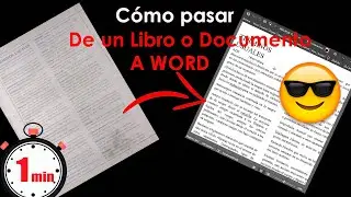 ✅LIFE HACK: Cómo TRANSCRIBIR  un DOCUMENTO o libro a WORD o PDF en un 1 minuto📑📕➡📲💻