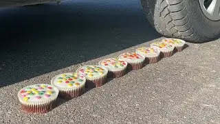 Crushing Crunchy & Soft Things by Car! EXPERIMENT: Car vs Cupcakes