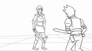 2D Animation: A Friendly Battle [Reminiscence] Lined