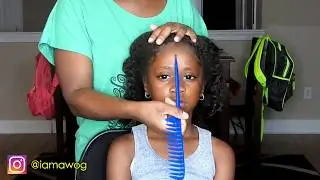 Quick & Easy 10 Min Sock Bun Hairstyle #2 | Kids Natural Hairstyle | IAMAWOG