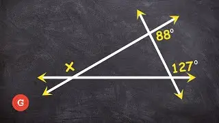 Solve for x using triangle sum theorem | Geo Q17