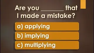 Intermediate Vocabulary #4 | English Vocabulary Test
