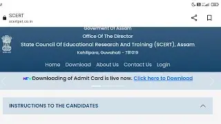 #SCERT Assam D.El.Ed Admit Card – D.El.Ed PET Admit Card #howtodownloadonline