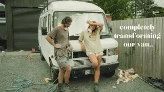 Vintage Mercedes T1 Van Makeover | DIY Raptor Respray from Start to Finish!