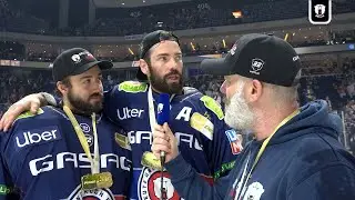 Die deutschen Meister Marcel Noebels und Jake Hildebrand