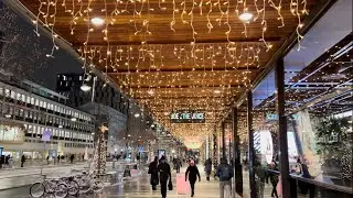 2023 Stockholm Christmas Lights NK Mall Decorations and Ice Skate