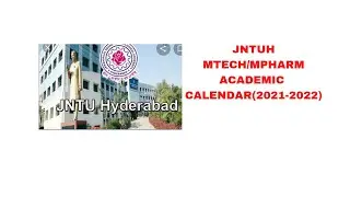 JNTUH ACADEMIC CALENDAR MTECH /MPHARM( 1 sem and 2 sem) | jntuh academic Calendar mtech/mpharm