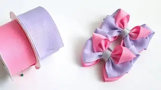Новый мастер-класс. Бантики из репсовых лент 4 см
