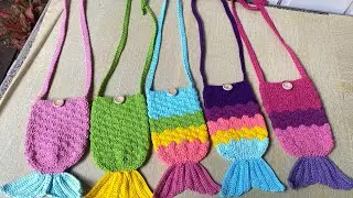 Mermaid Bag #crochet #handmade #crossbodybag #mermaid #mermaidbag  #mermaidlove #craftstoryshop