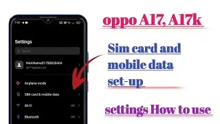 oppo A17, A17k sim card and mobile data setup settings hidden features || How to use
