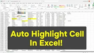 Auto Highlight Cell In Excel #excel #tutorial #exceltips