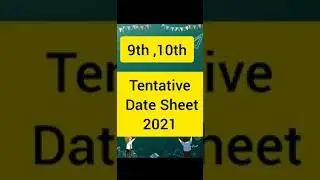 9th 10th exams date sheet 2021