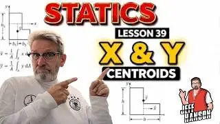 Statics: Lesson 39 - Centroid Using Composite Shapes, Center of Area