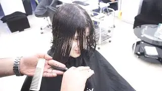 SUPER HAIRCUT - LONG TO BOB WITH LAYERS AND BANGS