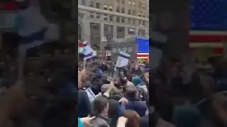 Supporters of Israel and supporters of the Palestinians in New York|Israel Stands Strong|#israel#war