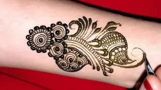 Easy Arabic Mehndi Design for Beginners | Beautiful Floral Back Hand Mehndi 🌸✨