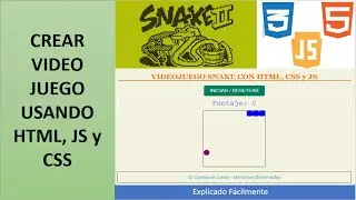 CREAR VIDEOJUEGO CON HTML JS Y CSS Explicado Facilmente