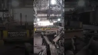 transfer car  pushed by magnet crane