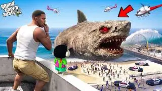 Franklin & Shinchan Found the Biggest Megalodon 🦈😱 | GTA 5