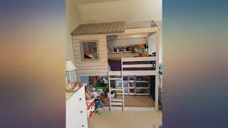 DONCO kids Deer Blind Bunk Loft Bed, Twin//Twin, Light Grey review