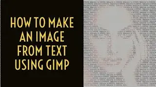 How to make an image from text using GIMP