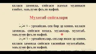 20 dars  Nafiy ma'lumi     Mukammal sarf ilmi
