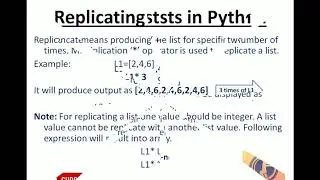 Python class 11 List operation- joining and replicating lists in Python
