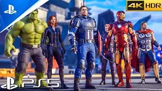 THE AVENGERS Gameplay | Marvel Avengers Walkthrough -(PS5)Game | 4K 60FPS Ray Tracing -No Commentary