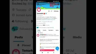 Tomarket a new telegram mining bot / Tomarket app airdrop free mining
