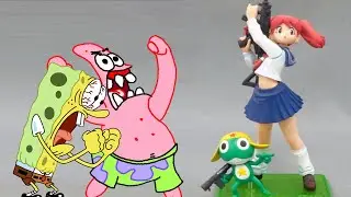 MUGEN - SpongeBob SquarePants and Patrick Star VS Natsumi Hinata and Keroro (BIRTHDAY REMATCH!!!!!!)