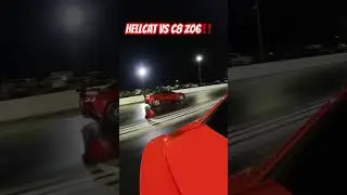 Charger Hellcat vs C8 Z06 Drag Race‼️🏁🔥Who’s faster?!