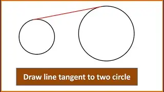 how to draw line tangent to two circle