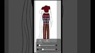Fashion design with ibistpaint #batik #fashiondesign #illustration #batikmodern #kebayamodern #art