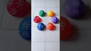 Blue Orange Balloon Popping Reverse Video Asmr