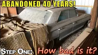 Barn Find 1962 Cadillac - abandoned for 40 YEARS.  Can it even be fixed?  Part 1
