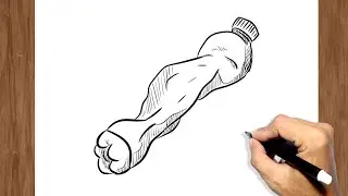 How to Draw Crumpled Bottle