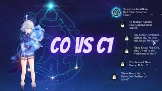 C0 vs C1 Furina - side by side comparison